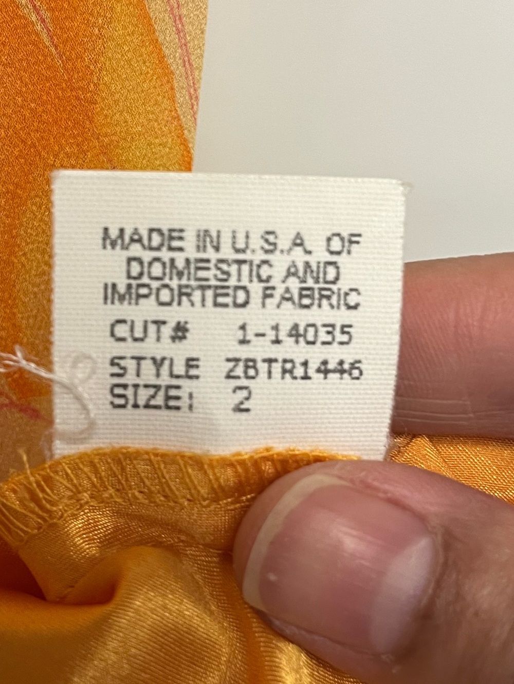 David Meister Vintage Strapless Peach-Orange Floral Silk Maxi Dress Sz. 2 - Picture 11 of 11